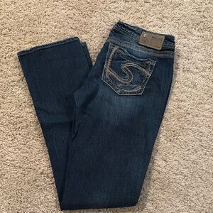 Aiko Silver Jeans Women's Boot Cut Jeans - Dark Blue